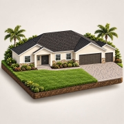 3D illustration of The Katie home