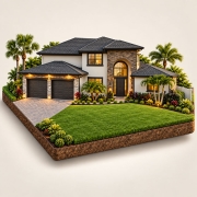 3D illustration of The Nicholas home