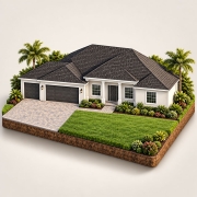 3D illustration of The Patterson home