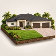 3D illustration of The Taylor home